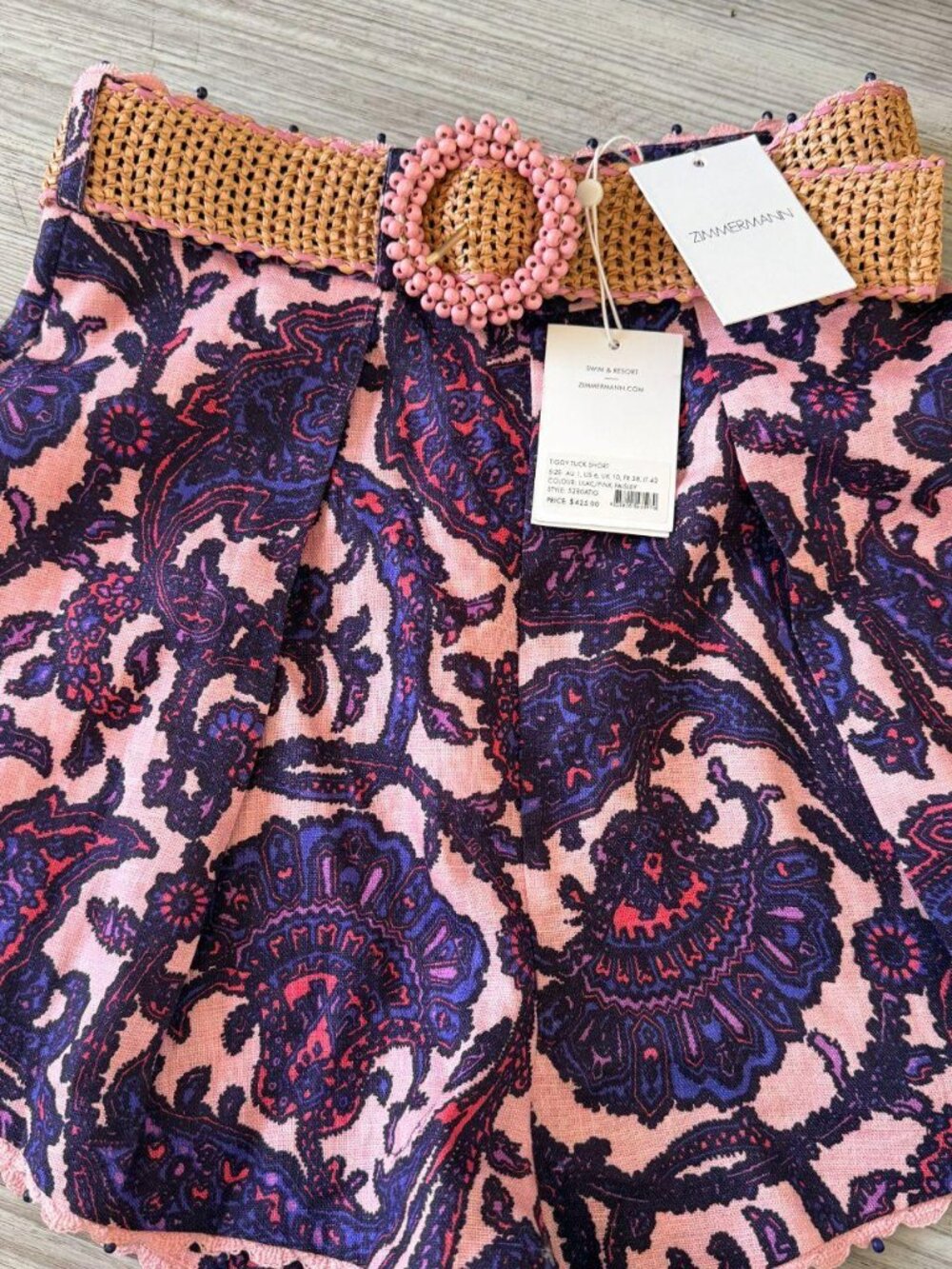RARE — NWT Zimmermann “Tiggy Tuck Short” (Size 1) - Picture 1 of 3